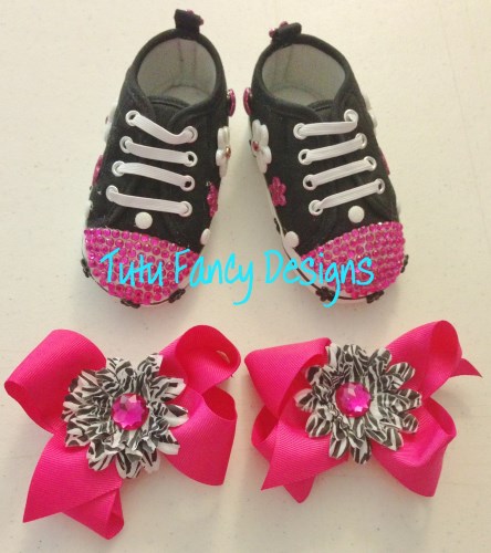 Blinged Out Sparkle and Bow Toe Shoes