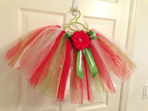 Christmas Tutu - Green, Red and White, Toddler Size