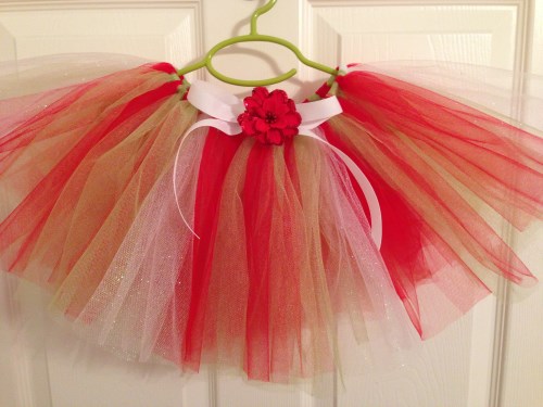 Christmas Tutu - Red, Green and White, Toddler Size
