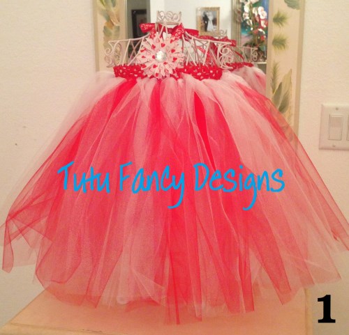 Valentine's Day Tutu Dress and Matching Hair Bow Set - Size 18 months -3T
