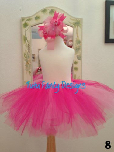 Valentine's Day Tutu and Matching Hair Bow Set - Size 24 months - 3T